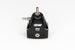 DeatschWerks DWR1000iL black in-line adjustable fuel pressure regulator for automotive fuel systems.
