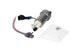 Aeromotive 450lph in-tank fuel pump installed in a vehicle, showing the compact design and electrical connections.