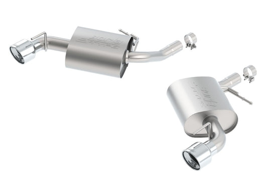 Borla axle-back exhaust for 2016-2017 Chevy Camaro 3.6L V6 with single split rear exit S-Type design.