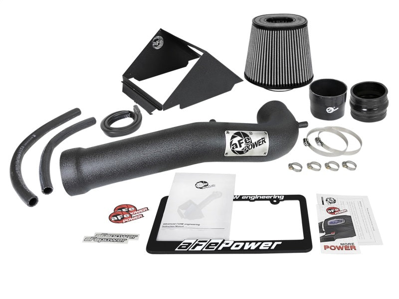 aFe MagnumFORCE Stage-2 Pro Dry S cold air intake for 2014-2017 GM Silverado/Sierra 1500 V8 5.3L/6.2L engine, with air filter and intake tube.