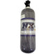 Nitrous Express composite nitrous bottle with Lightning 500 valve, 6.79 inches diameter and 23.25 inches tall, for automotive performance.