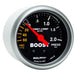 AutoMeter Sport-Comp 52mm mechanical boost gauge with 60cm hose and -2.0 bar pressure measurement, designed for automotive use.