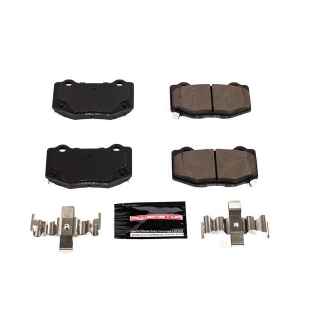 PowerStop Z23 Evolution Sport rear brake pads for Cadillac ATS 2016-2019 with hardware, performance brake replacement