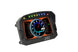 AEM CD-5LG Carbon Logging Digital Dash Display gauge with internal 10Hz GPS and antenna, showcasing a sleek black design.