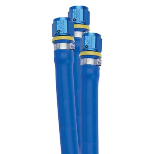 Fragola 3/8-inch black push-lok hose, 20-foot length, flexible rubber hose for automotive or industrial fluid transfer.