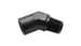 Vibrant 1/8 inch NPT female to male 45-degree pipe adapter fitting showing threaded ends and angled design.