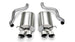 Polished CORSA Performance axle-back exhaust for Chevrolet Corvette C6 2005-2007 with 6.0L V8 engine, showcasing the polished metal finish.