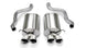 Polished CORSA Performance axle-back exhaust for Chevrolet Corvette C6 2005-2007 with 6.0L V8 engine, showcasing the polished metal finish.