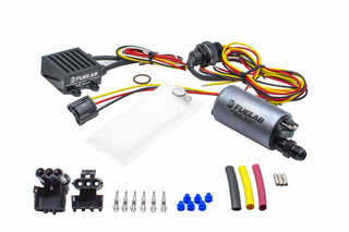 Fuelab 253 in-tank brushless fuel pump kit with -6AN outlet, pre-filter, designed for high-performance fuel transfer, 500 LPH.