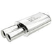 MagnaFlow stainless steel muffler with tip, 14x5x8 inches, featuring dual inlet and outlet pipes for automotive exhaust systems.