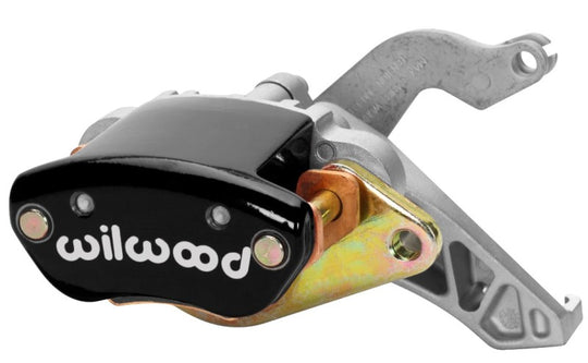Wilwood R/H black mechanical brake caliper with logo, 1.19-inch piston for .81-inch disc, performance automotive braking system