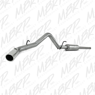 MBRP catback exhaust system for 2009 Chevy/GMC 1500 4.8L/5.3L EC/CC, single side, metal piping and muffler visible.