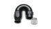 Vibrant 180-degree high flow hose end fitting for PTFE lined hoses, compatible with -12AN size, in a durable metal finish.