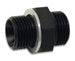 Vibrant straight adapter fitting from -8AN to 18mm x 1.5 with O-ring, used for high-performance fluid connections.