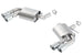 Borla axle back exhaust system for 2016 Chevy Camaro 6.2L Atak rear section without dual mode valves, metal tips and polished finish.