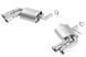 Borla axle back exhaust system for 2016 Chevy Camaro 6.2L Atak rear section without dual mode valves, metal tips and polished finish.
