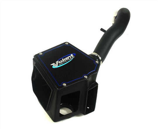 Volant cold air intake for 2009-2013 Chevy Silverado and GMC Sierra 4.3L V6 engine, featuring a black oiled filter and intake tube.