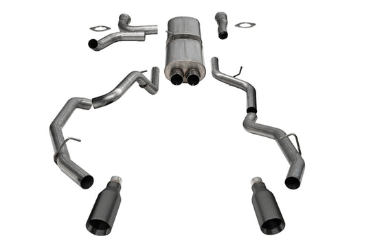 CORSA Performance Corsa 25-26 RAM 1500 RHO Crew Cab 3.0L T cat-back dual rear exit exhaust with 5-inch gun metal finish