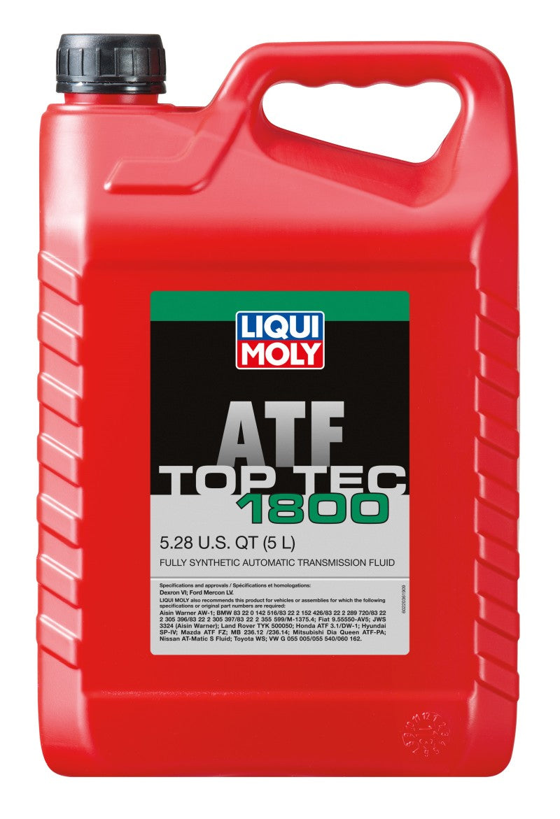 LIQUI MOLY Top Tec ATF 1800 5L gear oil container, ideal for automatic transmissions and gear systems.
