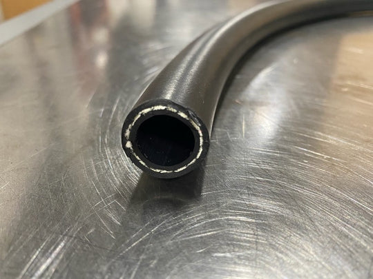 Fragola 10AN Push-Lite Hi-Temp Black Hose, 10 feet, high-temperature flexible racing fuel line with no fiber braid visible.