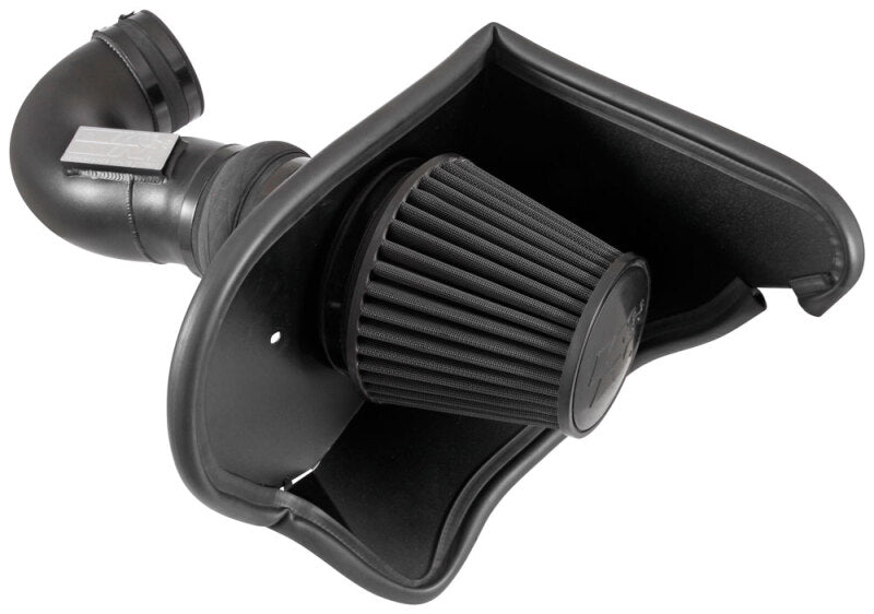 K&N Engineering cold air intake kit for 2016 Chevrolet Camaro SS V8 6.2L engine, featuring air filters and intake tubing.