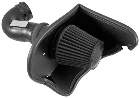 K&N Engineering cold air intake kit for 2016 Chevrolet Camaro SS V8 6.2L engine, featuring air filters and intake tubing.