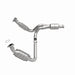 MagnaFlow direct fit catalytic converter for Chevy Avalanche 2009-2013 5.3L engine, showcasing the metal construction and inlet/outlet ports.