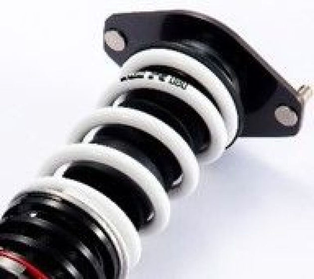 HKS Hipermax R coilover suspension kit for GZEA14H, featuring adjustable shocks and springs on a vehicle.