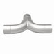MagnaFlow stainless steel 2.50-inch smooth transition T connecting pipe with 90/90 degree bends for exhaust systems.