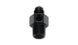 Vibrant -6AN male to 1/4 inch NPT male union adapter fitting with 1/8 inch NPT port, metal construction for automotive use