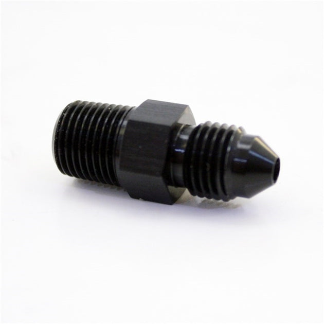 Nitrous Express 3AN to 1/8 NPT straight fittings, high-quality metal connectors for automotive nitrous systems, close-up view