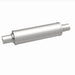 MagnaFlow Mag SS muffler with 14x4x4 inch dimensions and dual 2x2 inlet/outlet, shown in a close-up image.