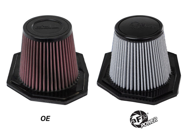 aFe Magnum FLOW inverted replacement air filter for Toyota Tacoma 2.4L engine, with Pro DRY S media, drop-in style, visible in the image.