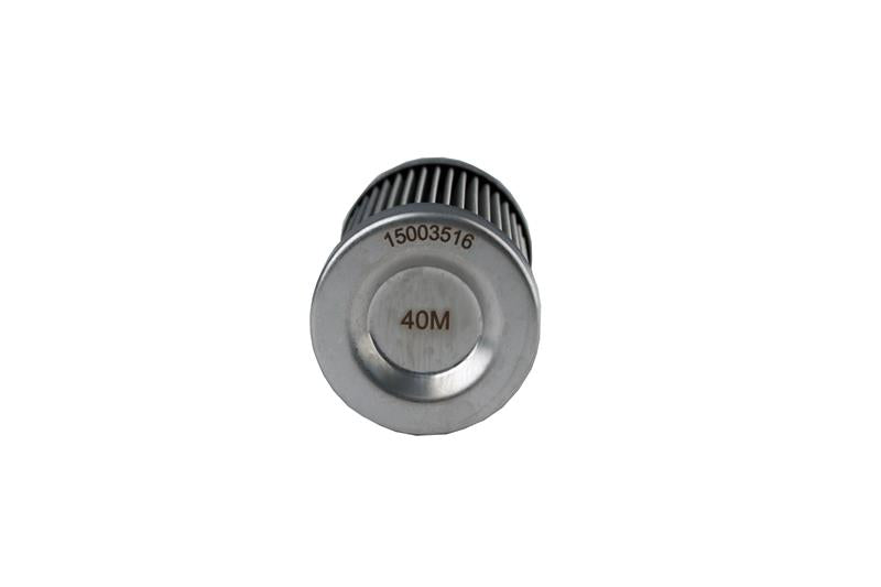Aeromotive 40 Micron SS Fuel Filter Element for 12335 fuel filters, showing a durable stainless steel filter component.