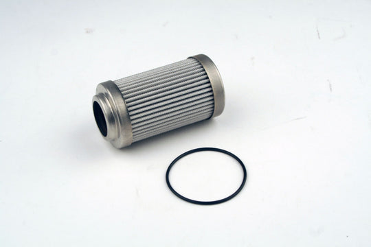 Aeromotive 10 Micron Microglass fuel filter element for Aeromotive fuel filters 12340 and 12350, showing the filter material and structure.