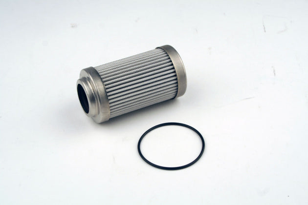 Aeromotive 10 Micron Microglass fuel filter element for Aeromotive fuel filters 12340 and 12350, showing the filter material and structure.