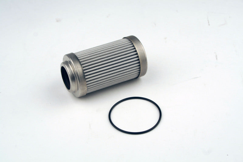 Aeromotive 10 Micron Microglass fuel filter element for Aeromotive fuel filters 12340 and 12350, showing the filter material and structure.