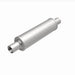 MagnaFlow MagnaFlow Mag SS muffler with 14x4x4 inch dimensions and dual inlet/outlet, stainless steel construction, mounted on vehicle.