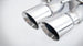 Stainless Works 3-inch dual turbo muffler cat-back exhaust system for CTSV16CB, featuring polished stainless steel pipes and mufflers.