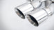 Stainless Works 3-inch dual turbo muffler cat-back exhaust system for CTSV16CB, featuring polished stainless steel pipes and mufflers.