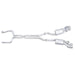 Stainless Works 3-inch dual turbo cat-back exhaust system for CTSV, featuring dual mufflers and polished stainless steel finish.