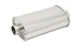 Vibrant StreetPower Oval Muffler with 5x9x15 inch body, 2.25 inch I.D. and out diameter, showing its polished metal surface.
