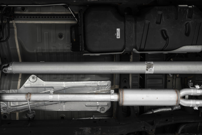 MBRP catback exhaust system for 2019 Chevrolet Silverado 1500 with 4.3L/5.3L engine, dual rear exit, T304 stainless steel