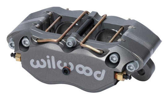 Wilwood Dynapro 5.25-inch brake caliper with 1.38-inch pistons and .81-inch disc for high-performance braking.