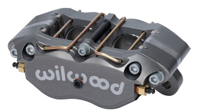 Wilwood Dynapro 5.25-inch brake caliper with 1.38-inch pistons and .81-inch disc for high-performance braking.