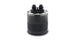 Vibrant small 0.75L 2-port oil catch can assembly for automotive engines, featuring black metal construction and inlet/outlet ports.