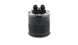 Vibrant small 0.75L 2-port oil catch can assembly for automotive engines, featuring black metal construction and inlet/outlet ports.