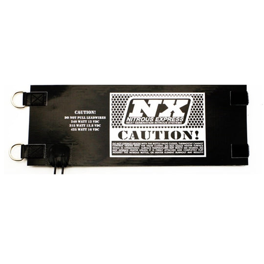 Nitrous Express bottle heater element, 5.25 x 12.5 inches, 14 amps, for nitrous oxide bottle heating in automotive applications.