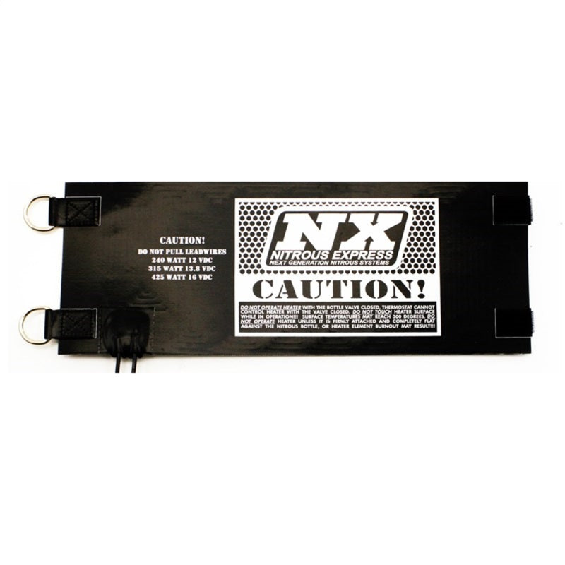 Nitrous Express bottle heater element, 5.25 x 12.5 inches, 14 amps, for nitrous oxide bottle heating in automotive applications.