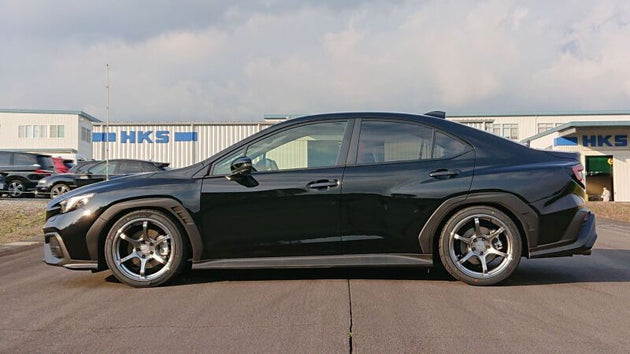 HKS Hipermax S VBH coilovers with full camper kit and pillow, showing adjustable suspension components and coil spring details.